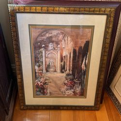 Beautiful Framed Floral Or Mirrors