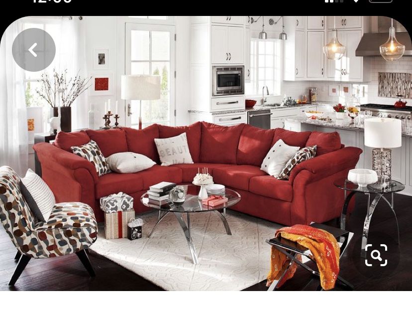 Beautiful red couch - like new