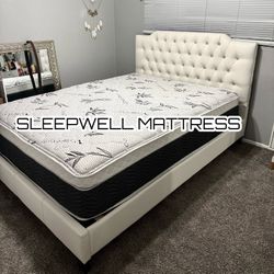 New Queen Bed Frame With Mattress 