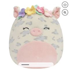 NWT! Squishmallows 8" Rosie the Pig with Flower Crown stuffed animal