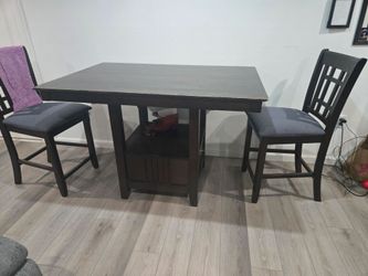 Expand Dinning table 6 chairs w/ storage