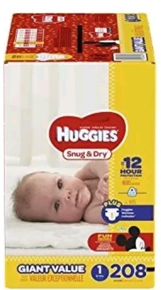 Huggies snug and dry diapers size 1