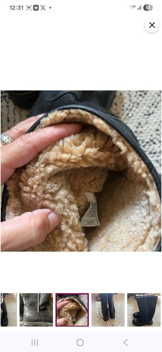 Ugg Tall Leather Boots Women’s Size 7