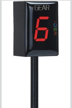 Waterproof Motorcycle Gear Indicator for Yamaha, Motorcycle LED Digital Display Shift Lever Sensors for Yamaha (Red)