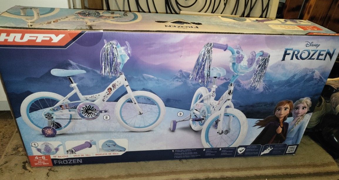 Disney Frozen Huffy Brand Bike! 16" With Training Wheels! Brand New!