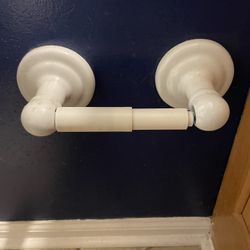 Bright white porcelain bathroom Racks