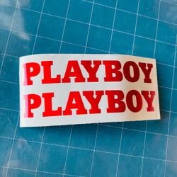 Playboy Logo Sticker Sheet 2 pc