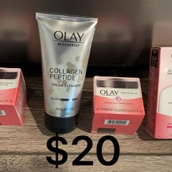 Bundle $20 For Olay Cleaner & Cream Lotion 