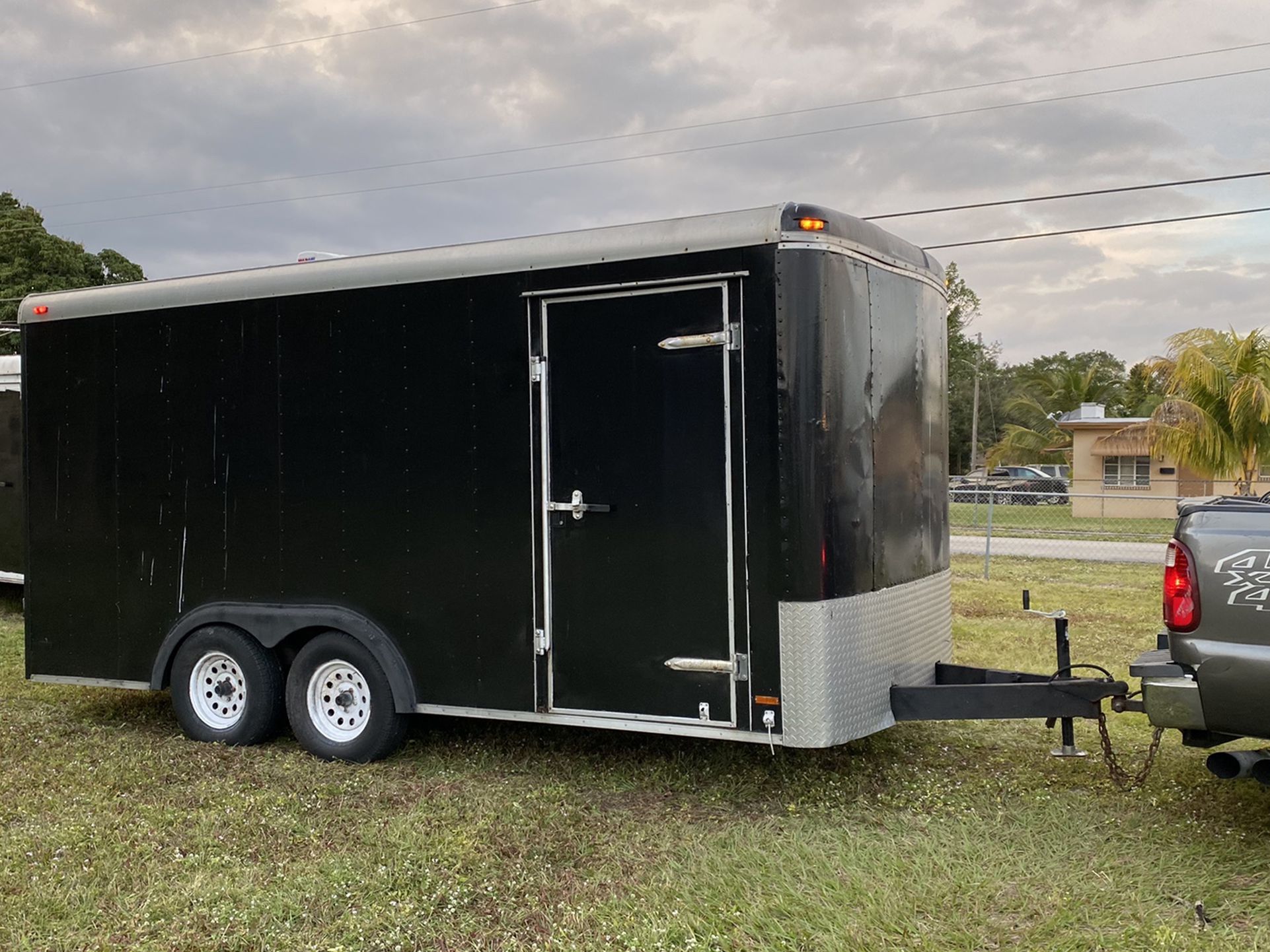 7 X 16 Extra Tall Enclosed Landsape /Cargo Trailer With Ramp Clean Title $4500.00 Firm No Offers