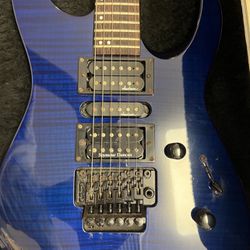 1996 Jackson PS-4 Performer Guitar, Possible Trade, Blue See-Thru Flame Maple Top