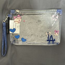 Clear Dodgers Wristlet $20 