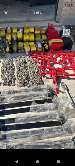 Chains$55each/binders $55/Etrack load bar$99