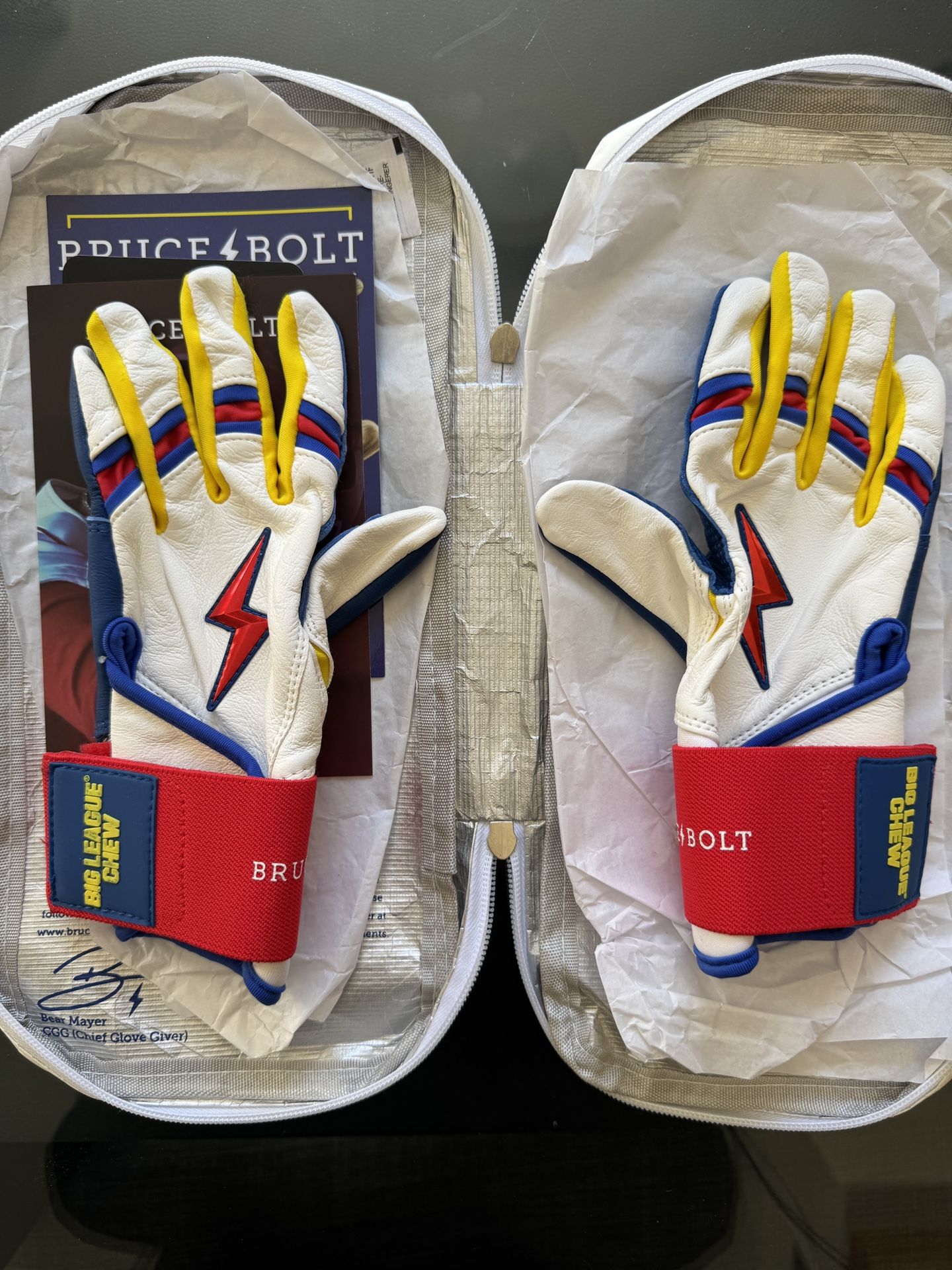 *NEW* Bruce Bolt Batting Gloves-Big League Chew- Limited Edition, YS