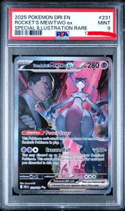 DESTINED RIVALS #231 TEAM ROCKET'S MEWTWO EX PSA 9