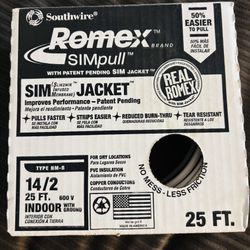 Romex 14/2 Electrical Wire – 25 ft (Southwire Simpull)