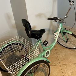 Tricycle With Basket, Air Pump And Helmet 