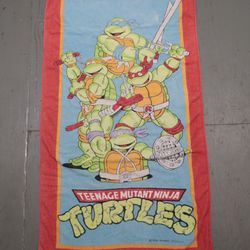 Vintage 1990 TMNT beach towel