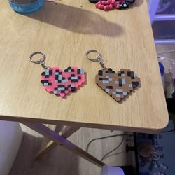 Leopard Print Heart Keychain’s Set Of 2