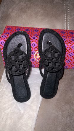 Tory burch glitter sandals