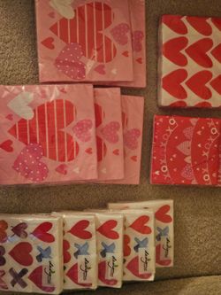 13 Packages of New Heart/Valentine's Napkins