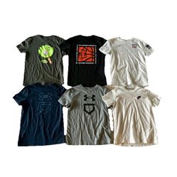 6 Pack Under Armour Nike Youth Medium Shirts