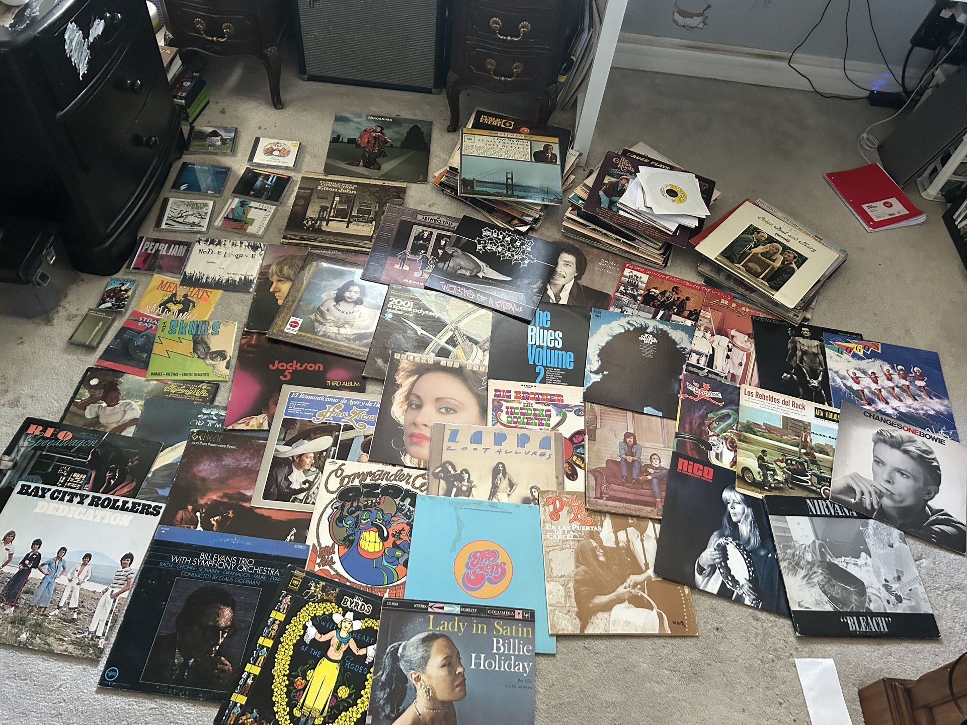 Vinyl Records, Along With A Handful Of Tapes And CDs.