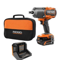 Ridgid 18V Brushless Cordless 4-Mode 1/2 in. High-Torque Impact Wrench Kit with 4.0 Ah Battery and Charger