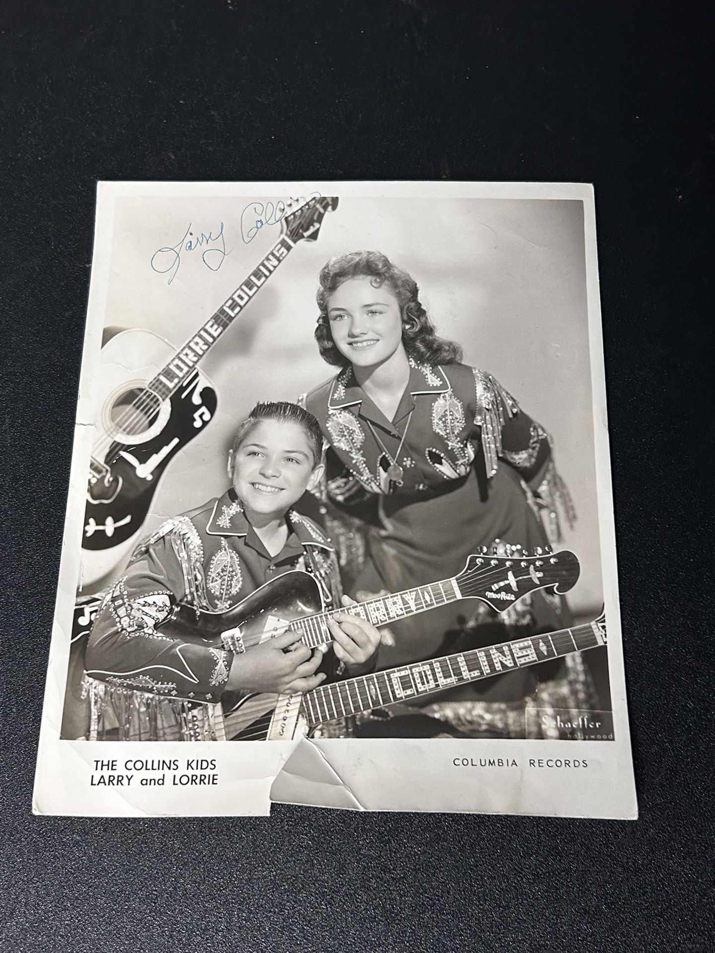 Autographed photo of The Collins Kids