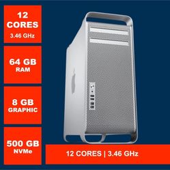 Mac Pro 12 Core (2x3.46 GHz / 6 Core) 64 GB Ram, 8 GB Graphic, NVMe 500