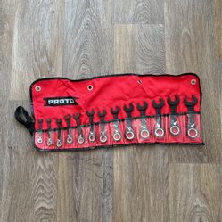 Proto 13 Piece Metric Combo Stubby Reversible Ratchet Wrench Set