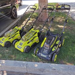 RYOBI 40V PUSH LANW MOWER NO BAG USED