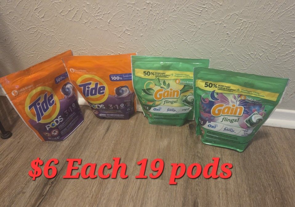 Tide And Gain 19 Count PODS