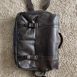 Kenneth Cole Leather Messenger Bag