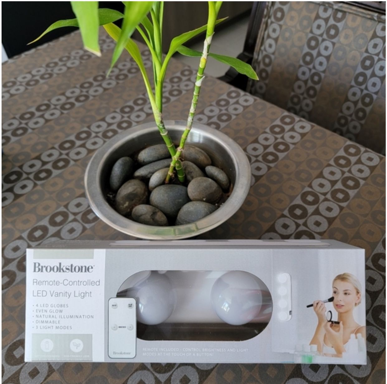 NEW IN BOX BROOKSTONE REMOTE CONTROLLED VANITY LIGHT
