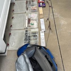Fishing Tackle Bag and Assorted Gear