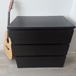 Ikea black brown dresser