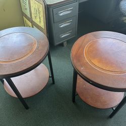 2 Round End Tables 