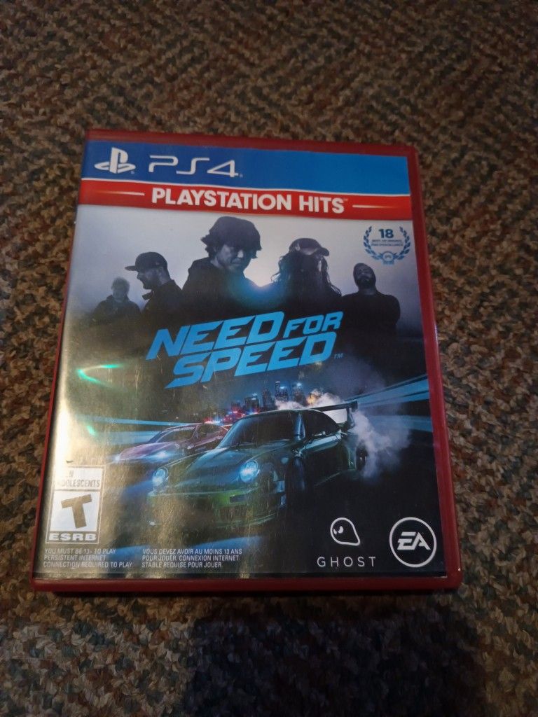 Need For Speed - Sony PlayStation 4 PS4 Hits version NO Manual Video Game