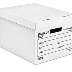 Heavy Duty Storage File Boxes - 15 x 12 x 10"