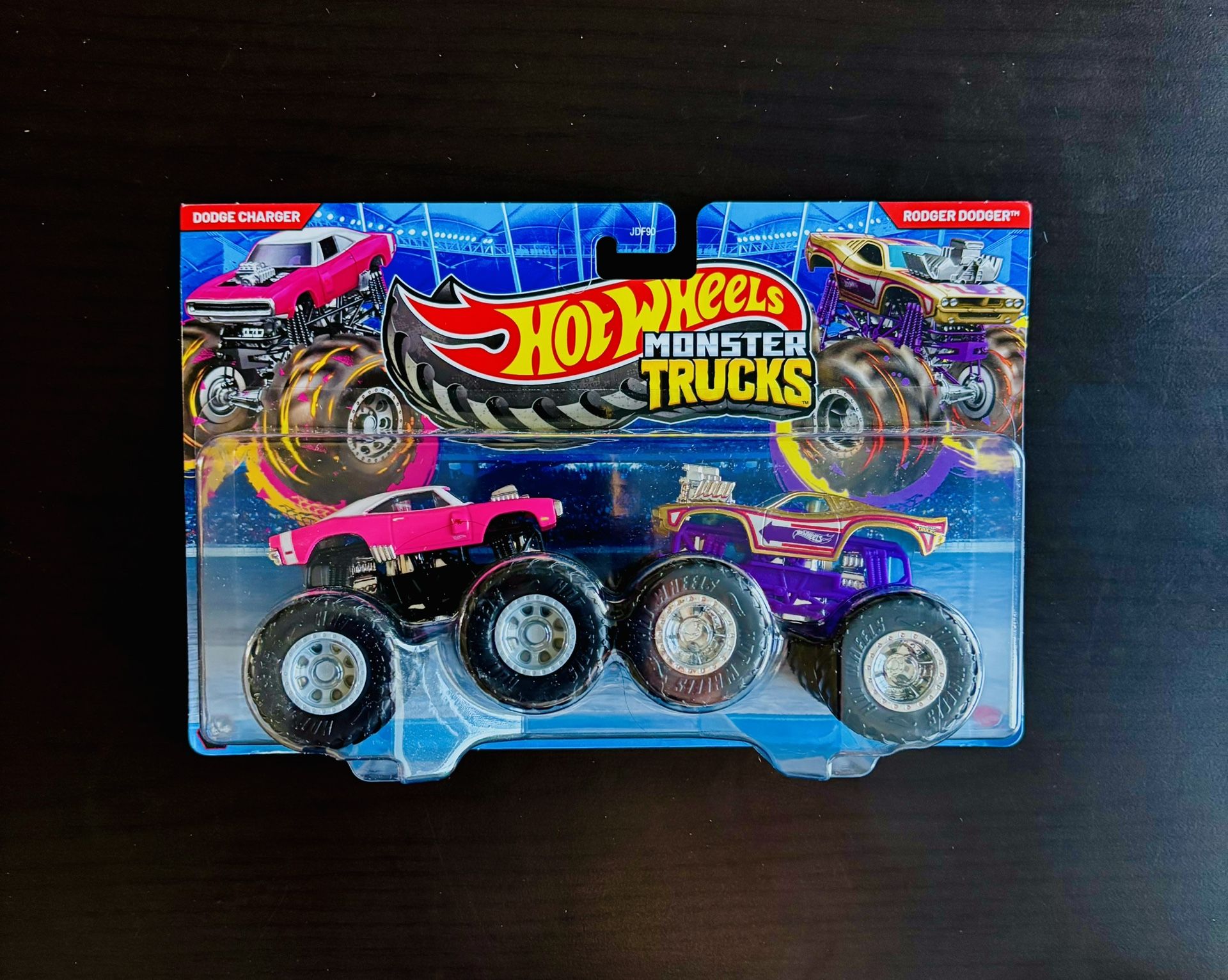Hot Wheels 2pk Monster Truck, 1:64. DODGE CHARGER Vs RODGER DODGER. Age 3+.