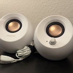 Creative Pebble USB 2.0 Speakers, White 