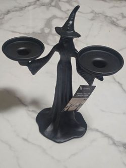 Halloween Witch Taper Pillar Candelabra