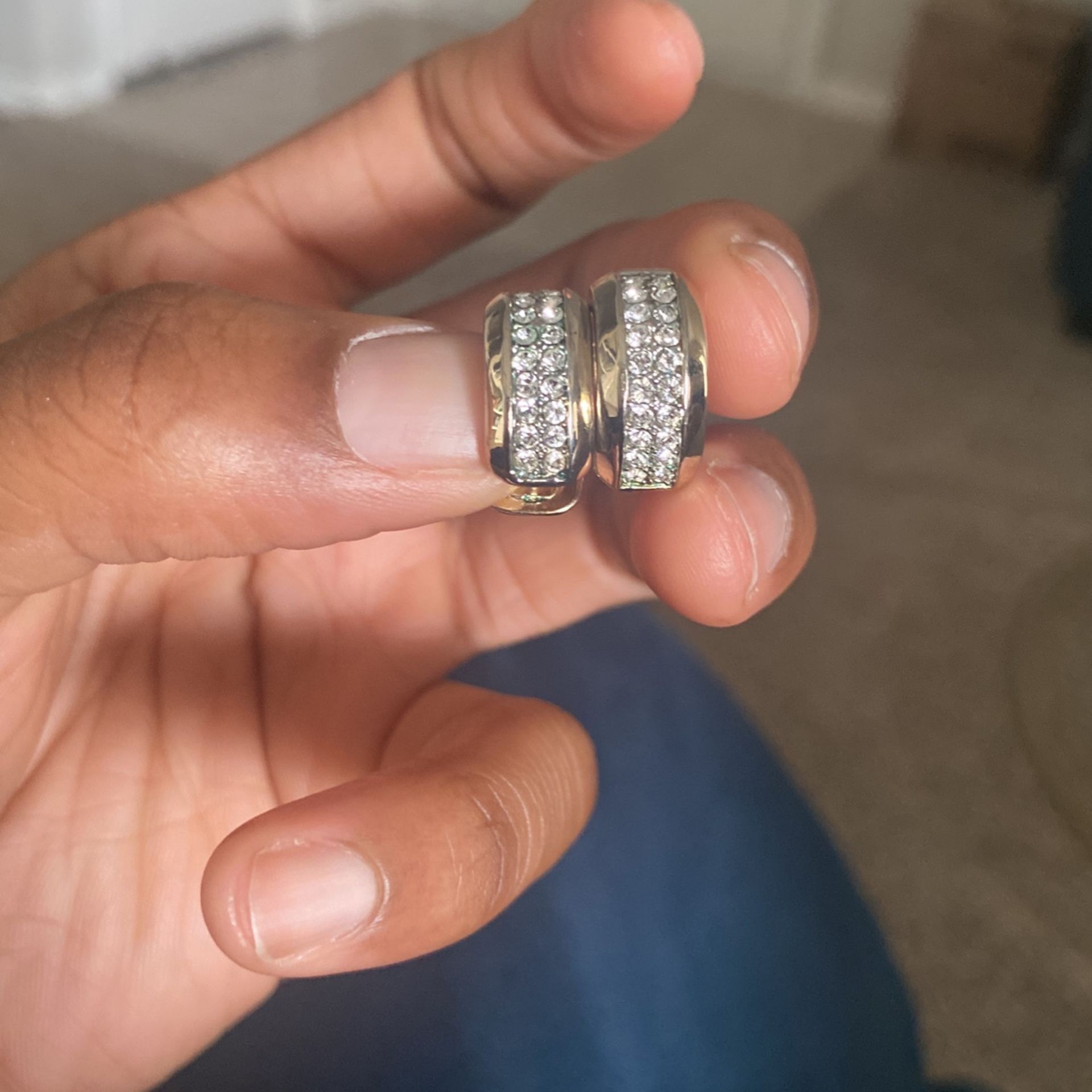 Gold plated Diamond Earrings