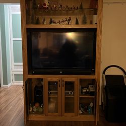 Wooden Entertainment Center 