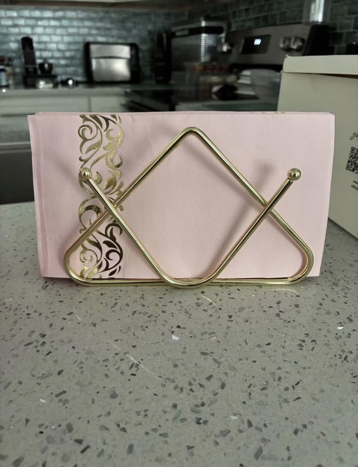 Gold dinner Napkin Stand