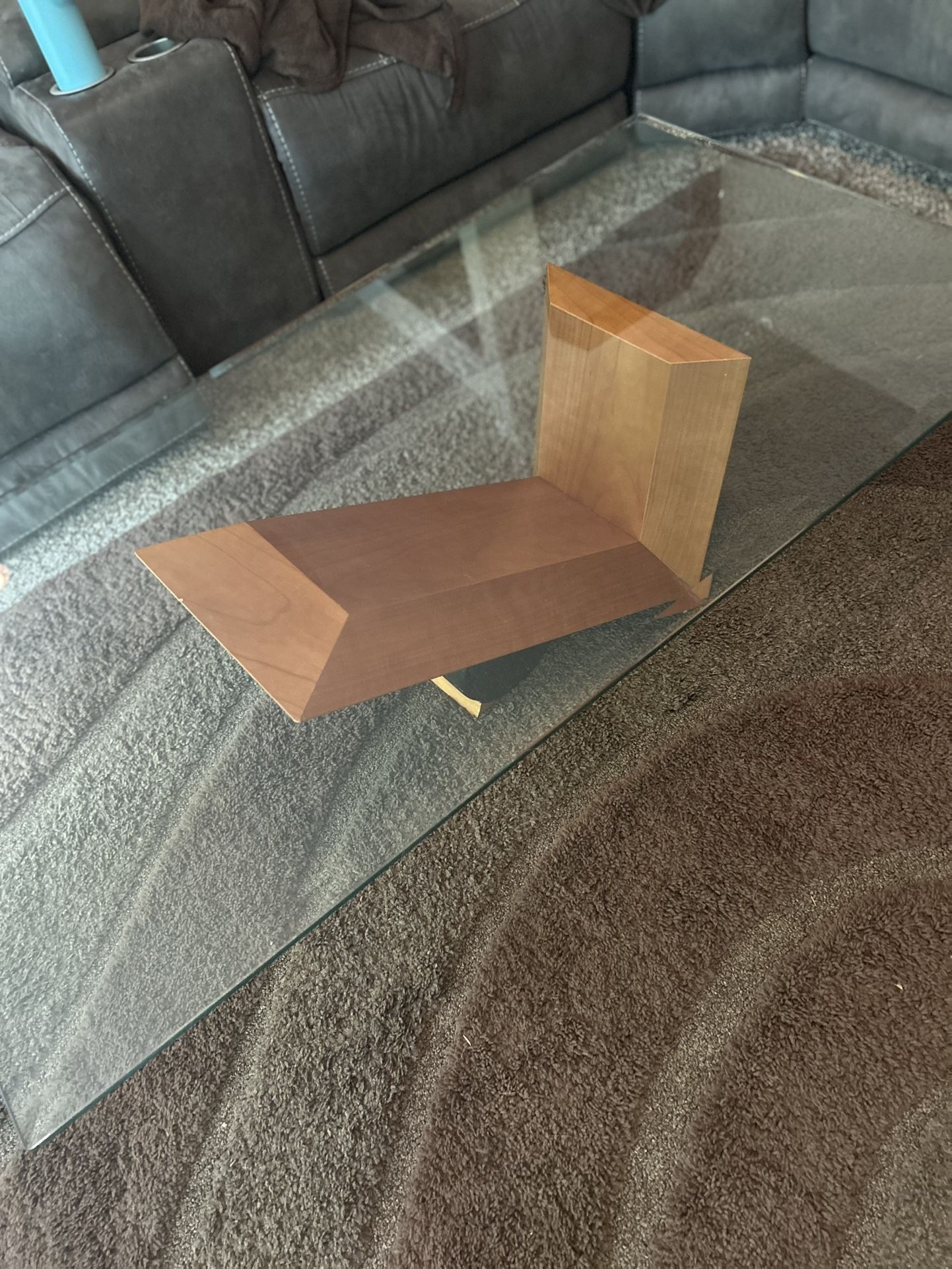 Coffee Table With Marble Base Glass Top
