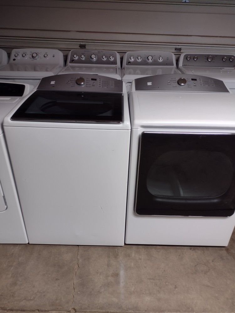 Washer And Dryer Electric Kenmore 700 Series Super Capacity Plus Whit Warranty$550