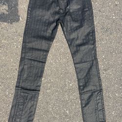  BLACK WAX STACKED SKINNY DENIM