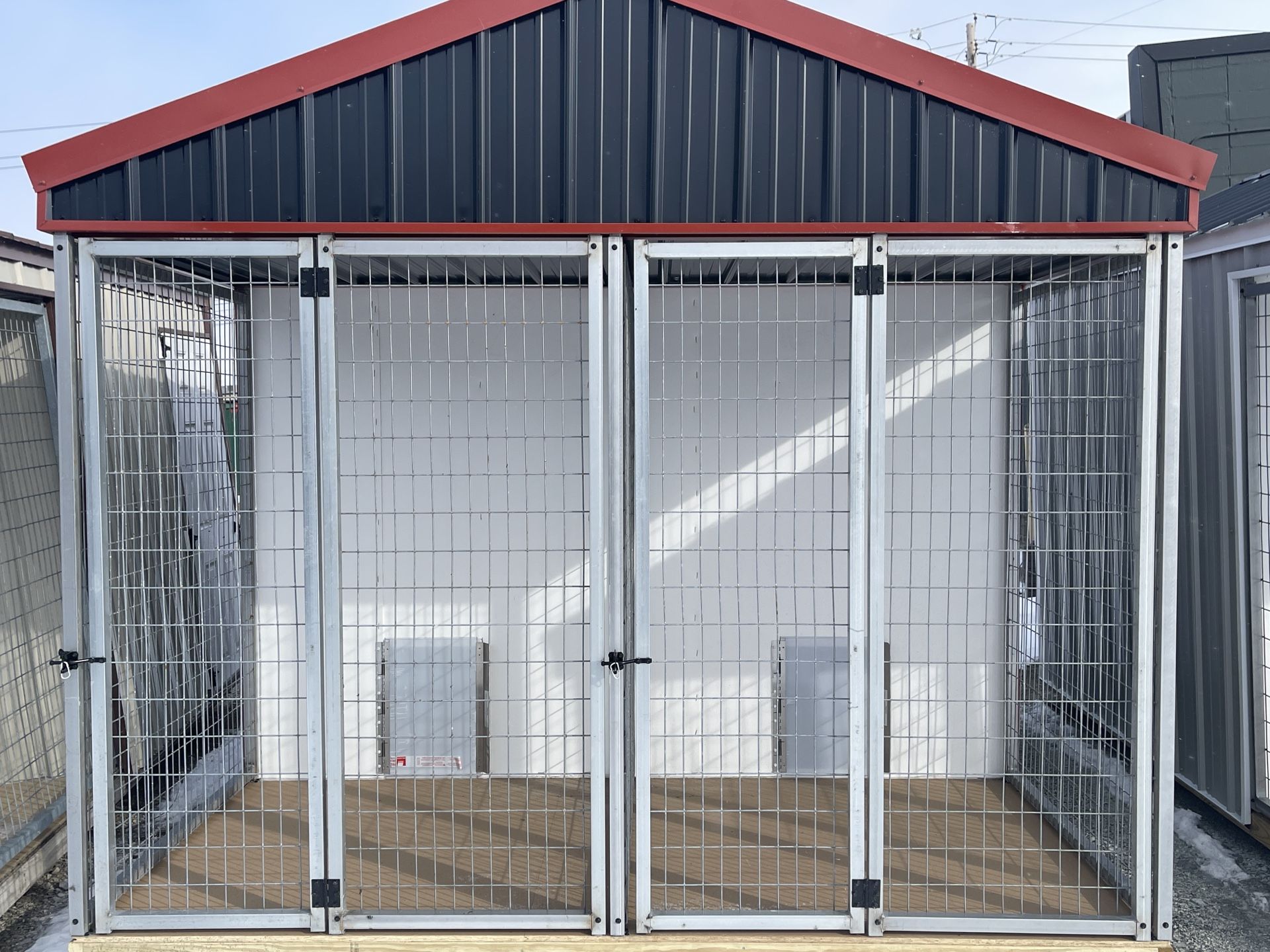 10x12 2 Run Dog Kennel New