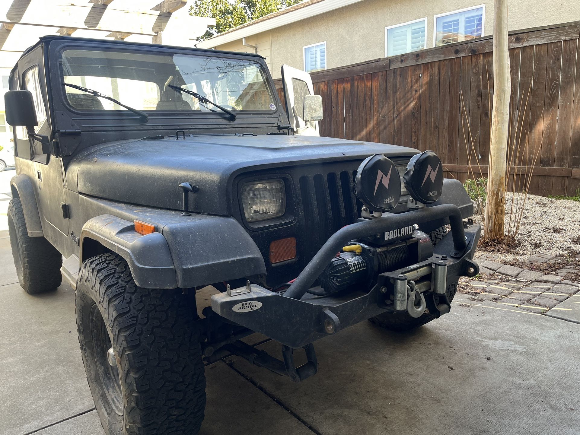 Jeep YJ Body Armor 4x4 Front Winch Bumper for Sale in Lincoln, CA OfferUp